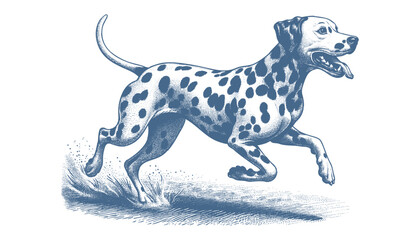 Dalmatian dog vector | dog vector | dog illustration | dog silhouette | dog tattoo | dog engraving | dog drawing 