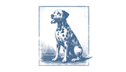 Dalmatian dog vector | dog vector | dog illustration | dog silhouette | dog tattoo | dog engraving | dog drawing 