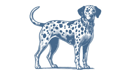 Dalmatian dog vector | dog vector | dog illustration | dog silhouette | dog tattoo | dog engraving | dog drawing 