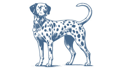 Dalmatian dog vector | dog vector | dog illustration | dog silhouette | dog tattoo | dog engraving | dog drawing 