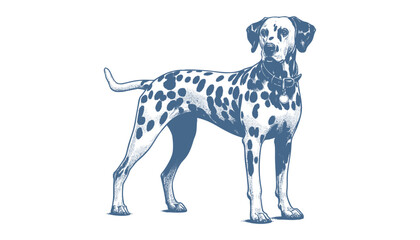 Dalmatian dog vector | dog vector | dog illustration | dog silhouette | dog tattoo | dog engraving | dog drawing 