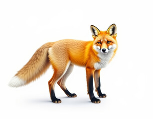 Obraz premium red fox isolated on white