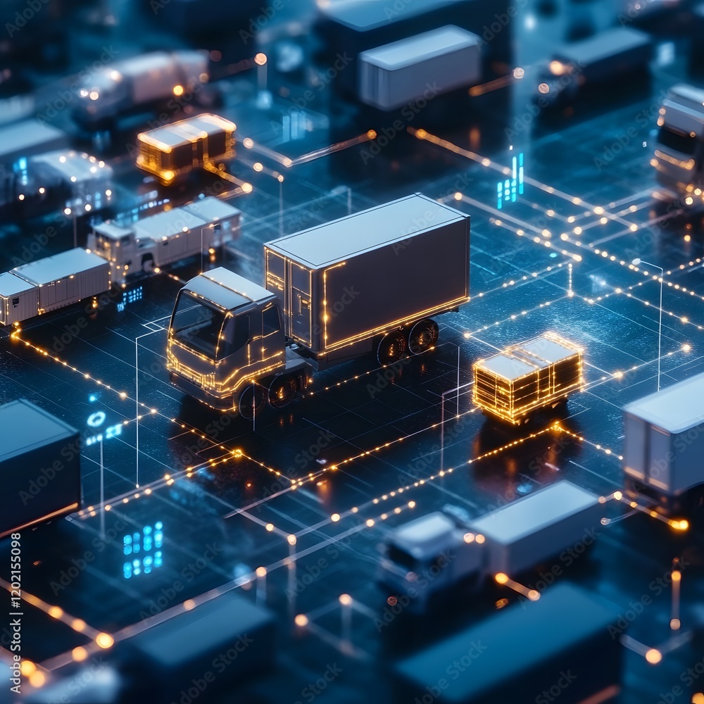 Poster innovative logistics optimization solutions for streamlined business leveraging digital technologies
