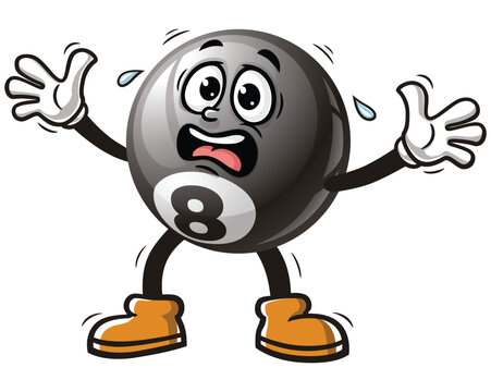recommend clip art: Panic Billiard Ball,         Cartoon Character Mascot Illustration Vector Clip-art Hand-drawn Logo Design