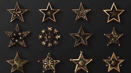 star icon set collection