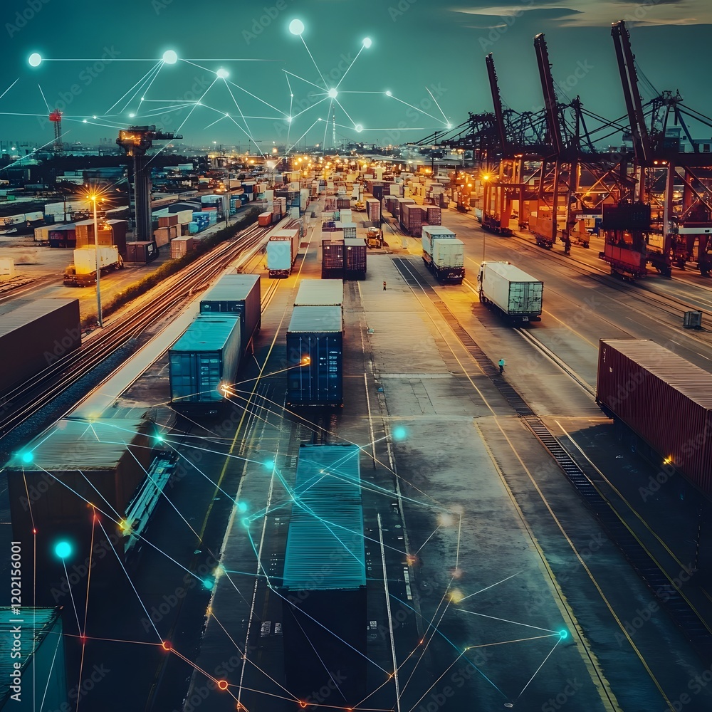 Poster leveraging ai driven technology this integrated supply chain ecosystem seamlessly coordinates transp