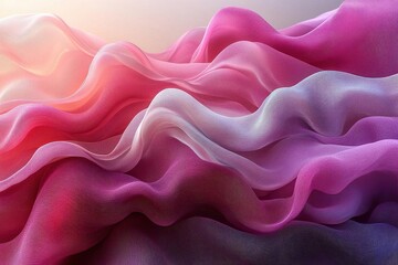 Obraz premium luxurious gradient flowing from soft rose quartz to deep burgundy wine, silky smooth transitions, elegant wave patterns with dimensional depth