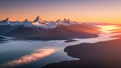 sunrise over the mountains