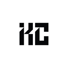 KC monogram logo design letter text name symbol monochrome logotype alphabet character simple logo