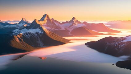 sunrise in the mountains