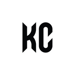 KC monogram logo design letter text name symbol monochrome logotype alphabet character simple logo