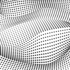 geometric abstract background halftone transition with circles, vector