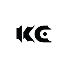 KC monogram logo design letter text name symbol monochrome logotype alphabet character simple logo
