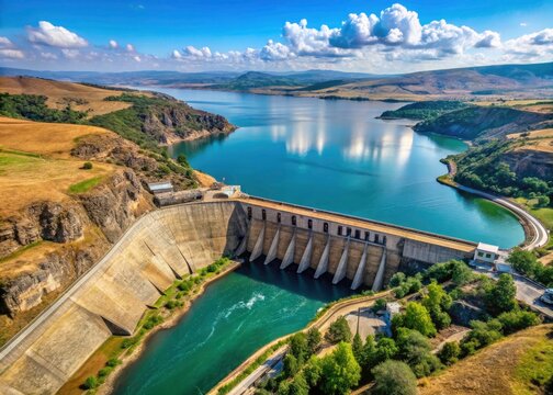 Diyarbak&Auml;&plusmn;r's Egil Dam: Drone photography reveals a stunning aerial perspective of the Tigris River's impressive barrage.
