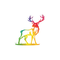 deer logo vector illustration