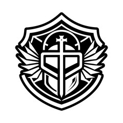 God armour icon in glyph style