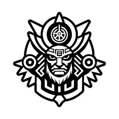 A glyph style icon of guardian deity symbol