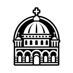 A filled style icon of holy sepulchre symbol