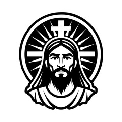 A glyph style icon of jesus christ symbol