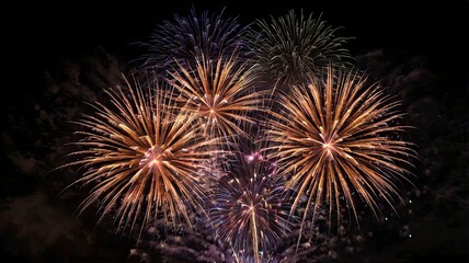 Fireworks on black baground

