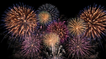 Fireworks on black baground

