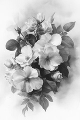 Black and White Flowers