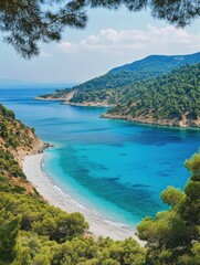 Obraz premium Coastline with calm sea