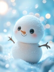 Obraz premium Snowman Close Up