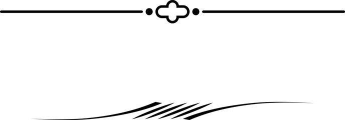 black and white set of delimiters for text, dividers