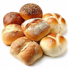 A Variety of Freshly Baked Rolls with Crisp Golden Crust