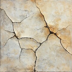 Obraz premium Topdown view of cracked dry earth with clean sharp fissures, nonreflective textures, and natural earthy tones