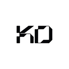 KD monogram logo design letter text name symbol monochrome logotype alphabet character simple logo