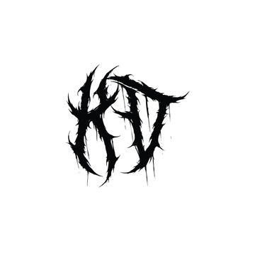 KD monogram logo design letter text name symbol monochrome logotype alphabet character simple logo