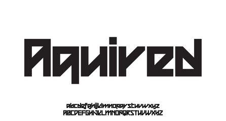 Abstract technology science alphabet font. digital space typography vector illustration design
