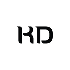 KD monogram logo design letter text name symbol monochrome logotype alphabet character simple logo