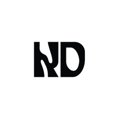 KD monogram logo design letter text name symbol monochrome logotype alphabet character simple logo