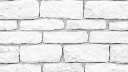 Obraz premium white brick wall background. Textured white brick wall. Closeup white brick wall, texture or background. Modern white brick wall texture background. 