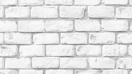 White brick wall for background. Brick wall texture. Panorama white brick wall texture and background. vintage white brick wall texture background