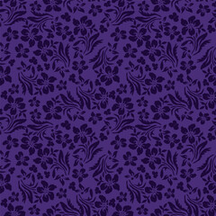 Cute hand drawn floral seamless pattern background
