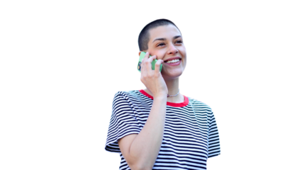 Beautiful, modern businesswoman talking on mobile phone	