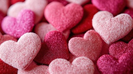 Close up of hearts Valentine's Day. Selective focus