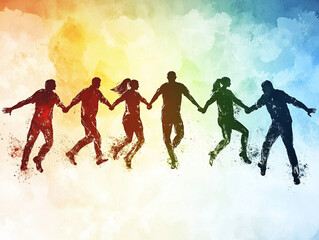 Group of People Holding Hands in a Circle