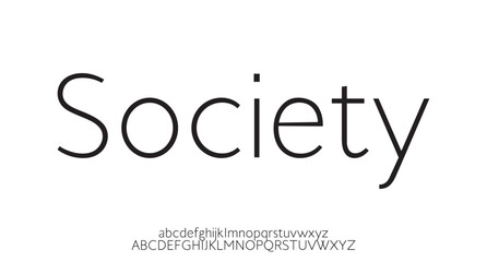 Abstract minimal modern alphabet fonts. Typography technology vector illustration
