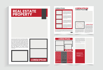 Real estate brochure design, 5 pages real estate eddm brochure, property offering memorandum, luxury apartment, building brochure.
