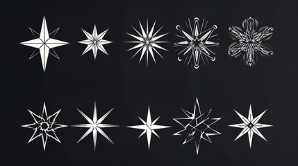 star icon set collection