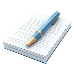 A polished 3D-rendered icon representing a "contract," displayed on a transparent