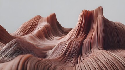 Abstract representation of undulating terrain with smooth, flowing lines and warm colors.