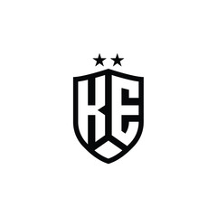 KE monogram logo design letter text name symbol monochrome logotype alphabet character simple logo
