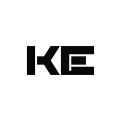 KE monogram logo design letter text name symbol monochrome logotype alphabet character simple logo
