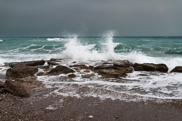 Beach Waves Crashing